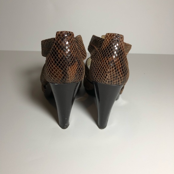**SOLD** Brown Michael Kors snake skin heels - Picture 4 of 6